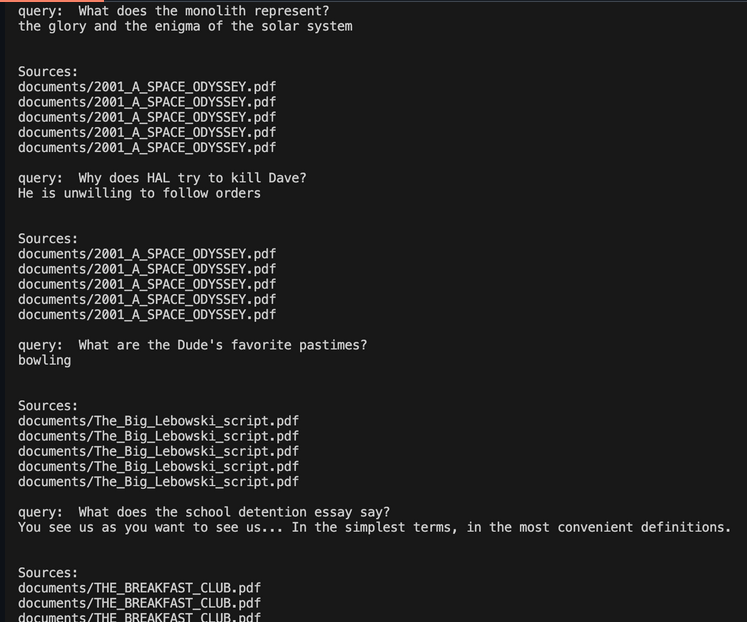 RAG and Vector DB Screenshot